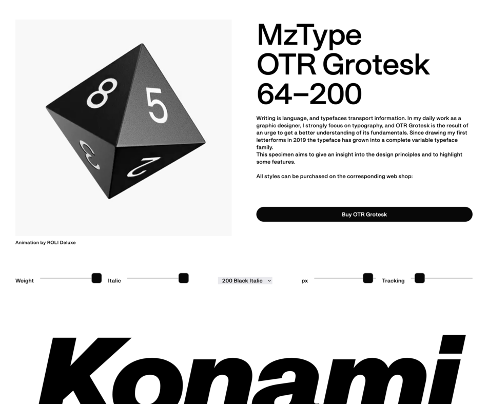 MZ Type website screenshot